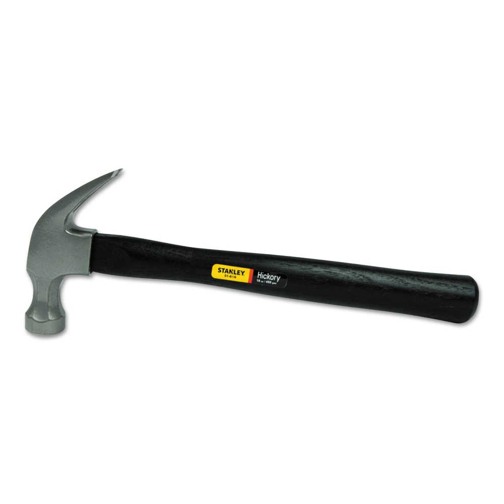 Stanley Curved-Claw Wood-Handled Nailing Hammer, 13-1/4in, Brown