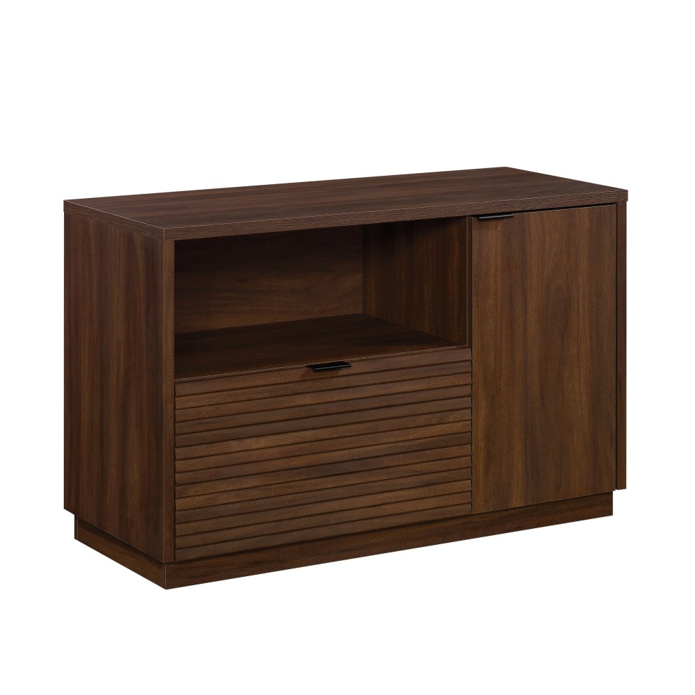 Sauder Palo Alto 47inW Computer Desk Credenza With Lateral File, Spiced Mahogany