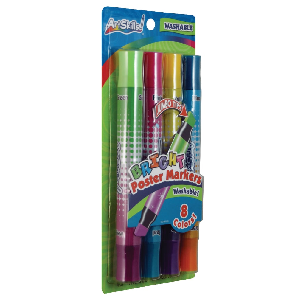 ArtSkills Double-Sided Neon Markers, Assorted, Pack Of 4