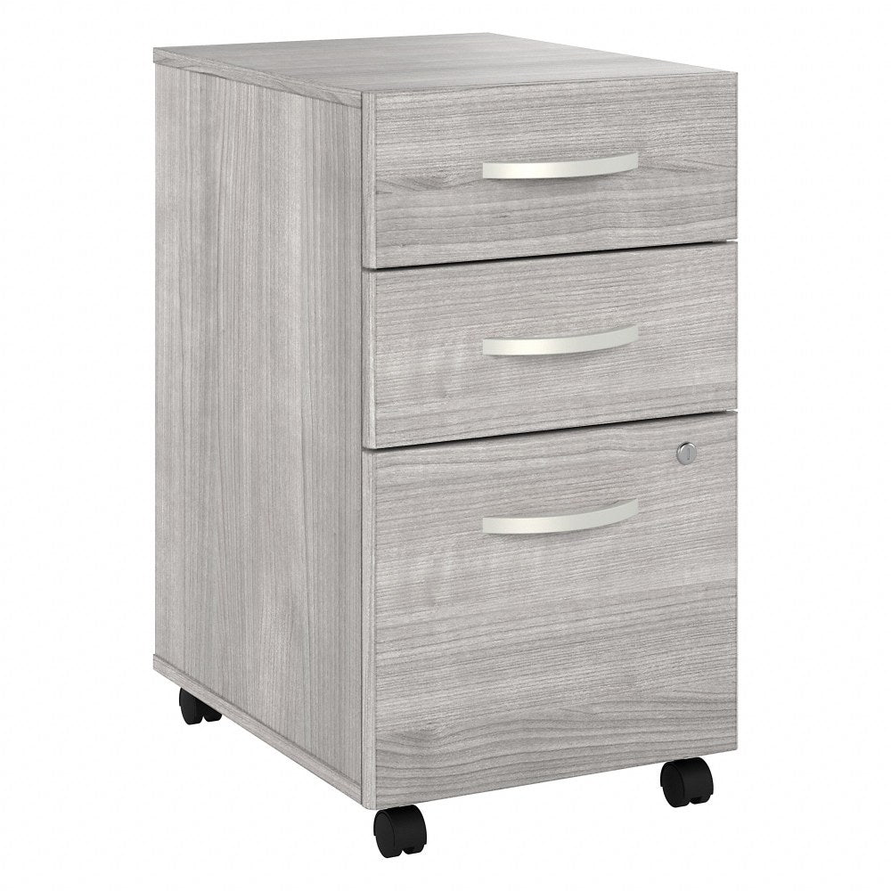 Bush Business Furniture Hybrid 28inD Vertical 3-Drawer Mobile File Cabinet, Platinum Gray, Delivery