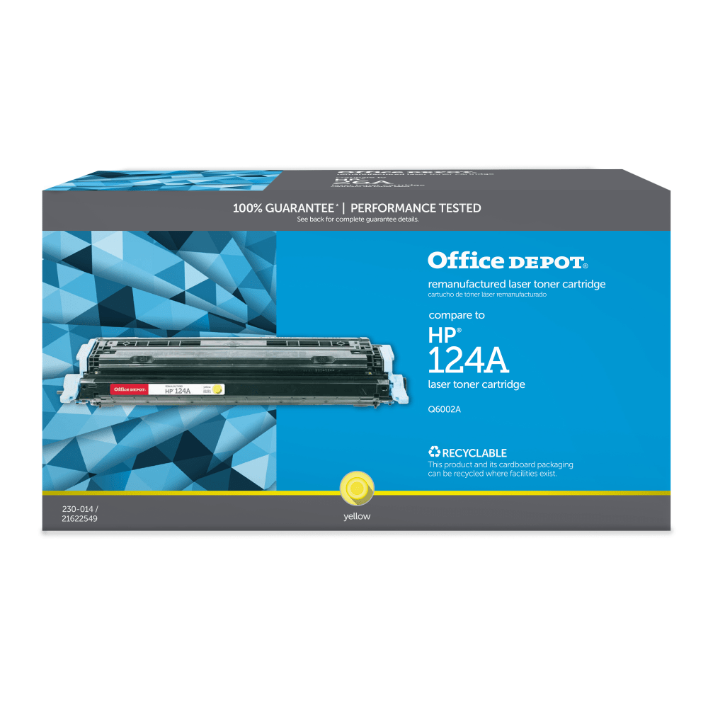 Office Depot Remanufactured Yellow Toner Cartridge Replacement For HP 124A