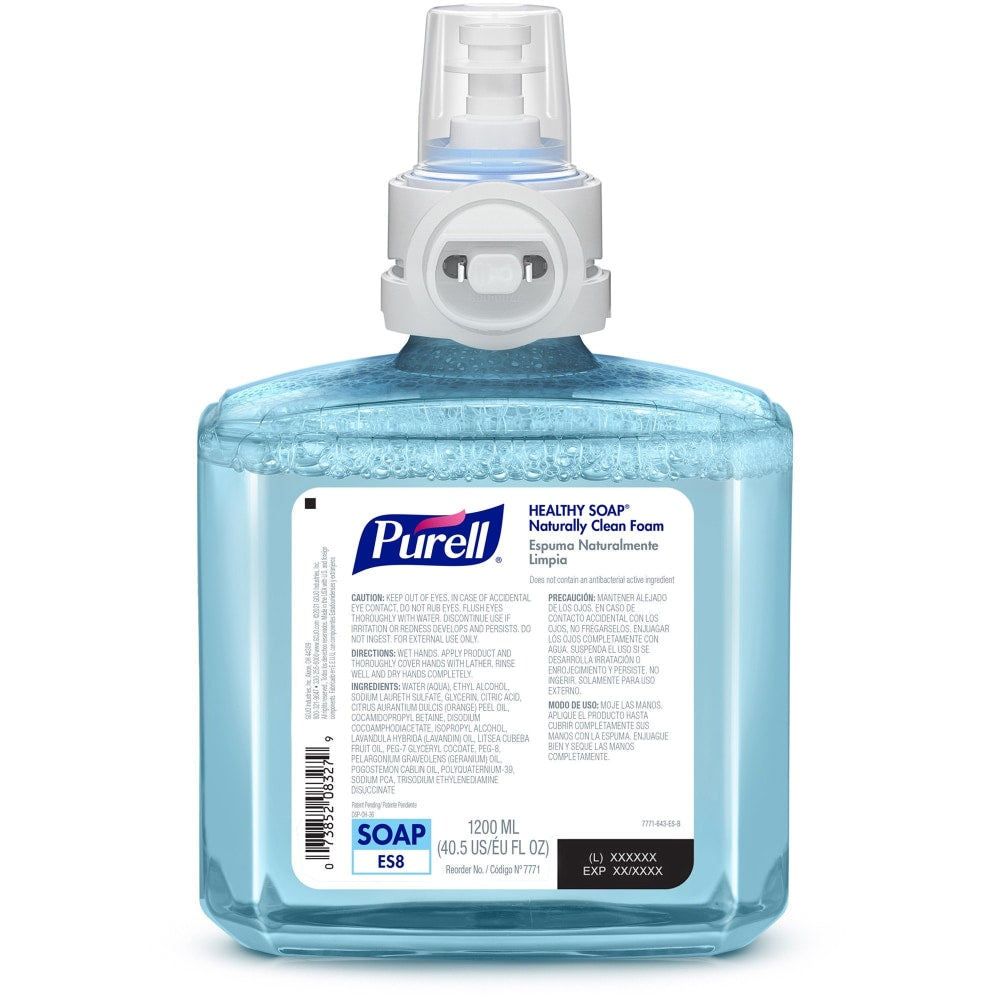 Purell ES6 Professional Foam Hand Soap, Naturally Clean Scent, 40.5 Oz, Carton Of 2 Refills