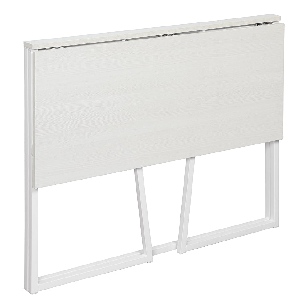 Office Star Contempo 36inW Tool-less Folding Writing Desk, White Oak/White