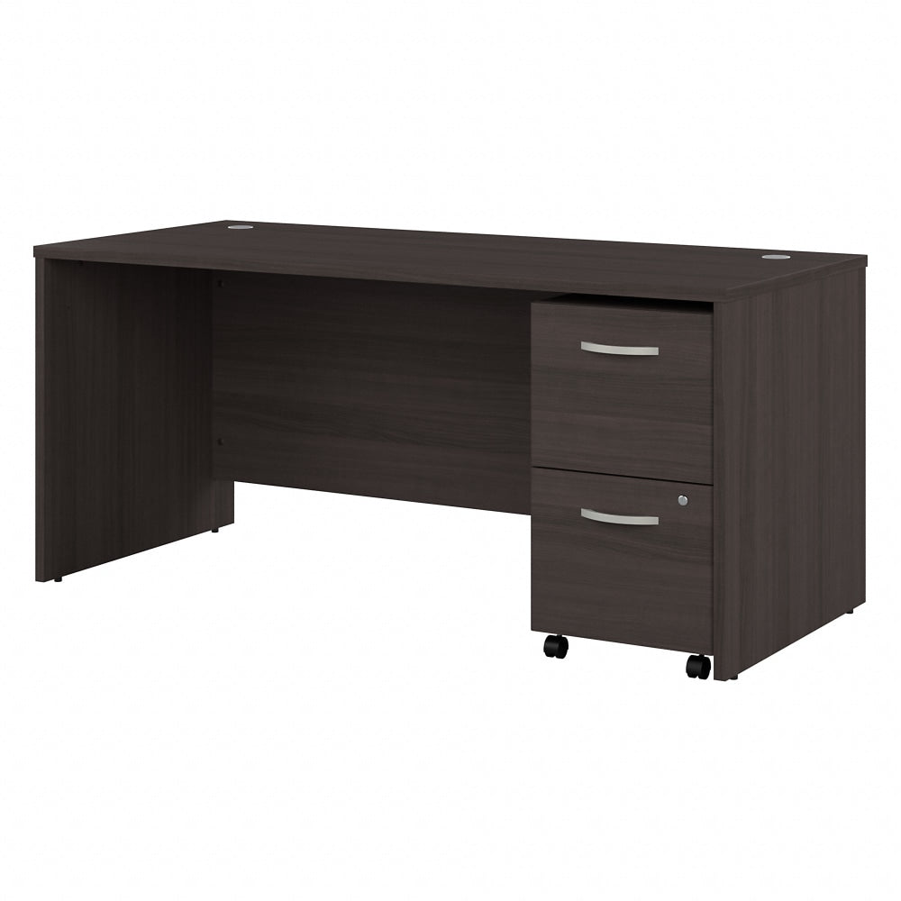 Bush Business Furniture Studio C 66inW Office Computer Desk With 2-Drawer Mobile File Cabinet, Storm Gray, Standard Delivery