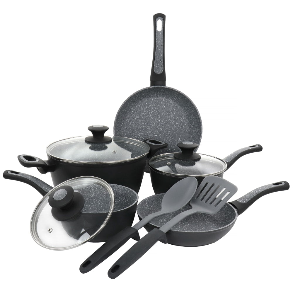 Oster 10-Piece Aluminum Non-Stick Cookware Set, Gray