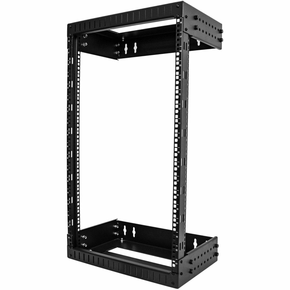 StarTech.com 18U 19in Wall Mount Network Rack - Adjustable Depth 12-20in Open Frame for Server Room /AV/Data/Computer Equipment w/Cage Nuts