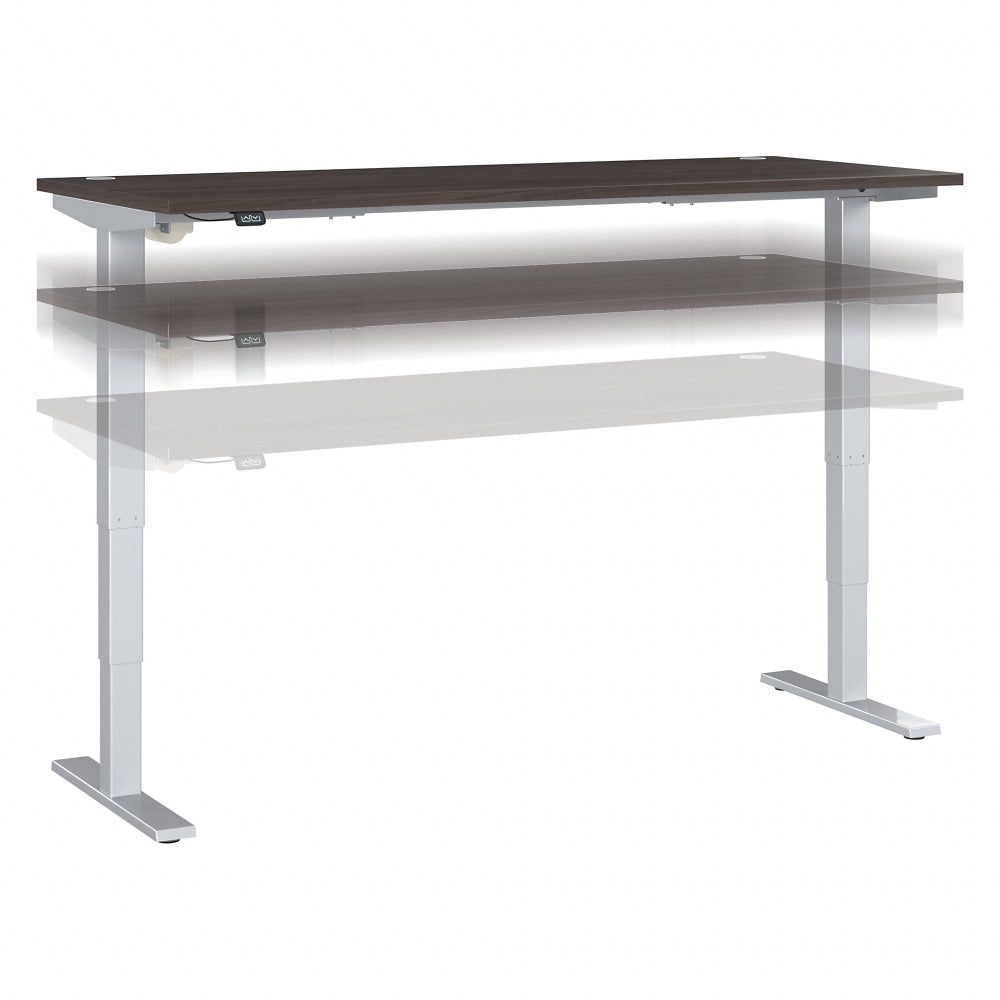 Move 40 Series by Bush Business Furniture Electric Height-Adjustable Standing Desk, 72in x 30in, Storm Gray/Cool Gray Metallic, Standard Delivery