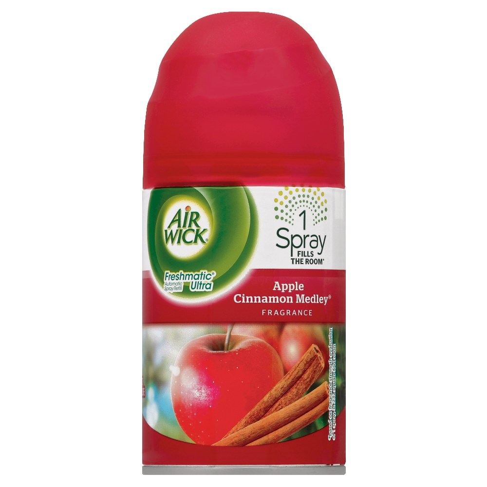 Air Wick Freshmatic Automatic Spray Air Freshener Refill, Apple Cinnamon Medley Scent, 6.17 Oz.