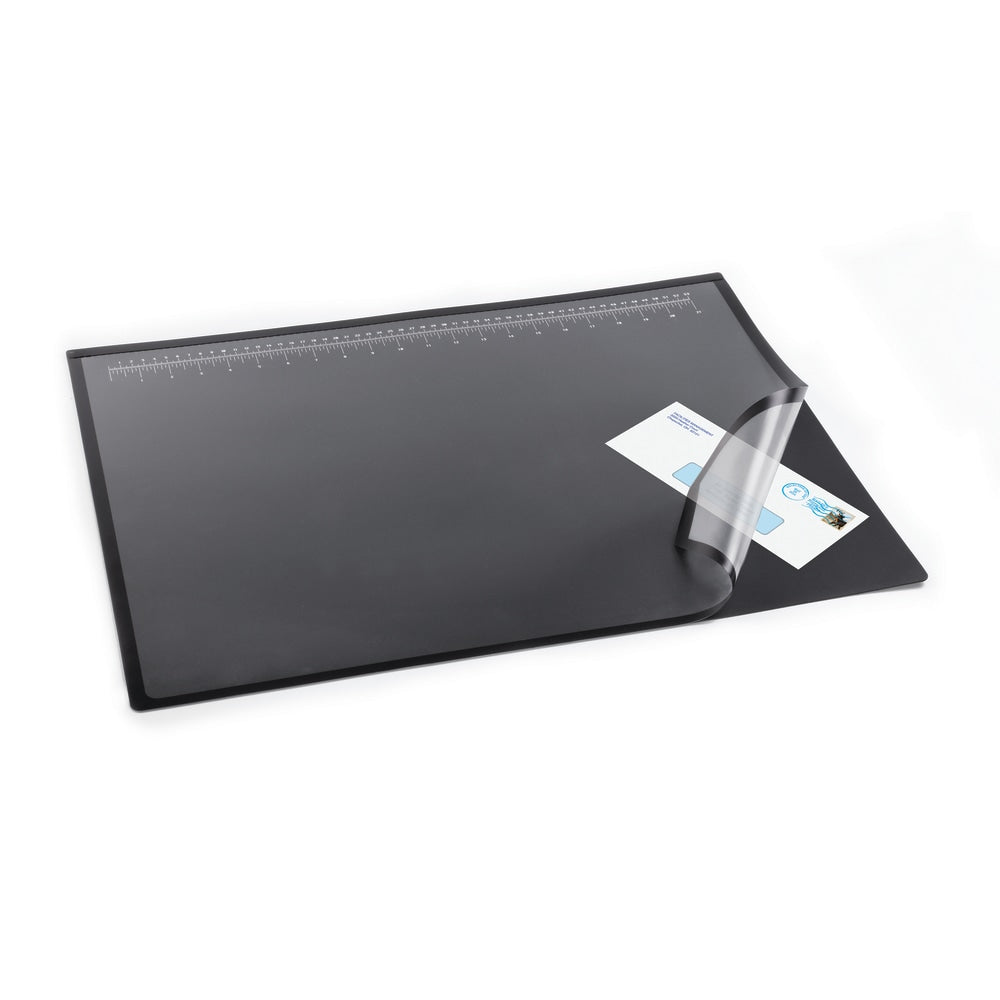 Office Depot Brand Clear Overlay Desk Pad, 19in x 24in, Black