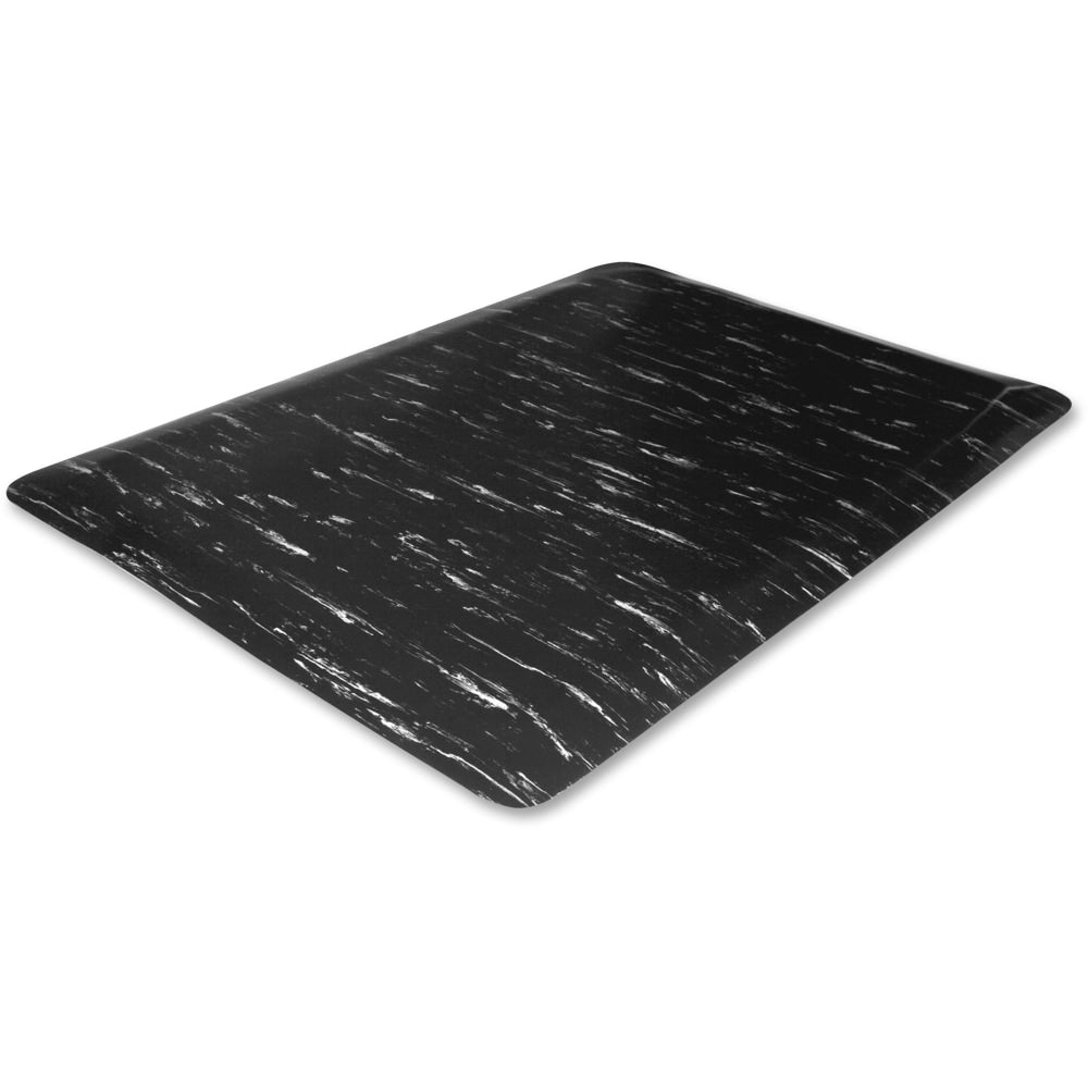 Genuine Joe Anti-Fatigue Mat, 3ft x 5ft, Black Marble