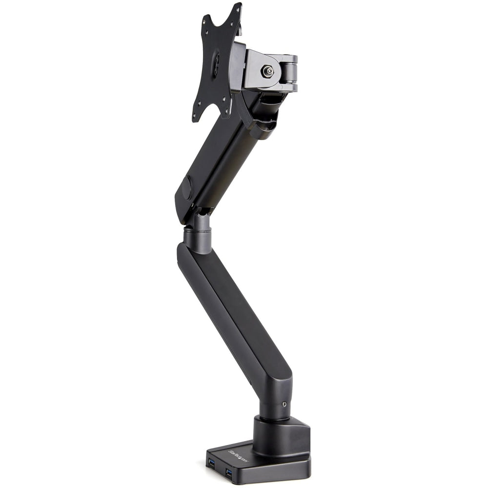 StarTech.com Desk Mount Monitor Arm with 2x USB 3.0 ports - Slim Full Motion Single Monitor VESA Mount up to 34in Display - C-Clamp/Grommet