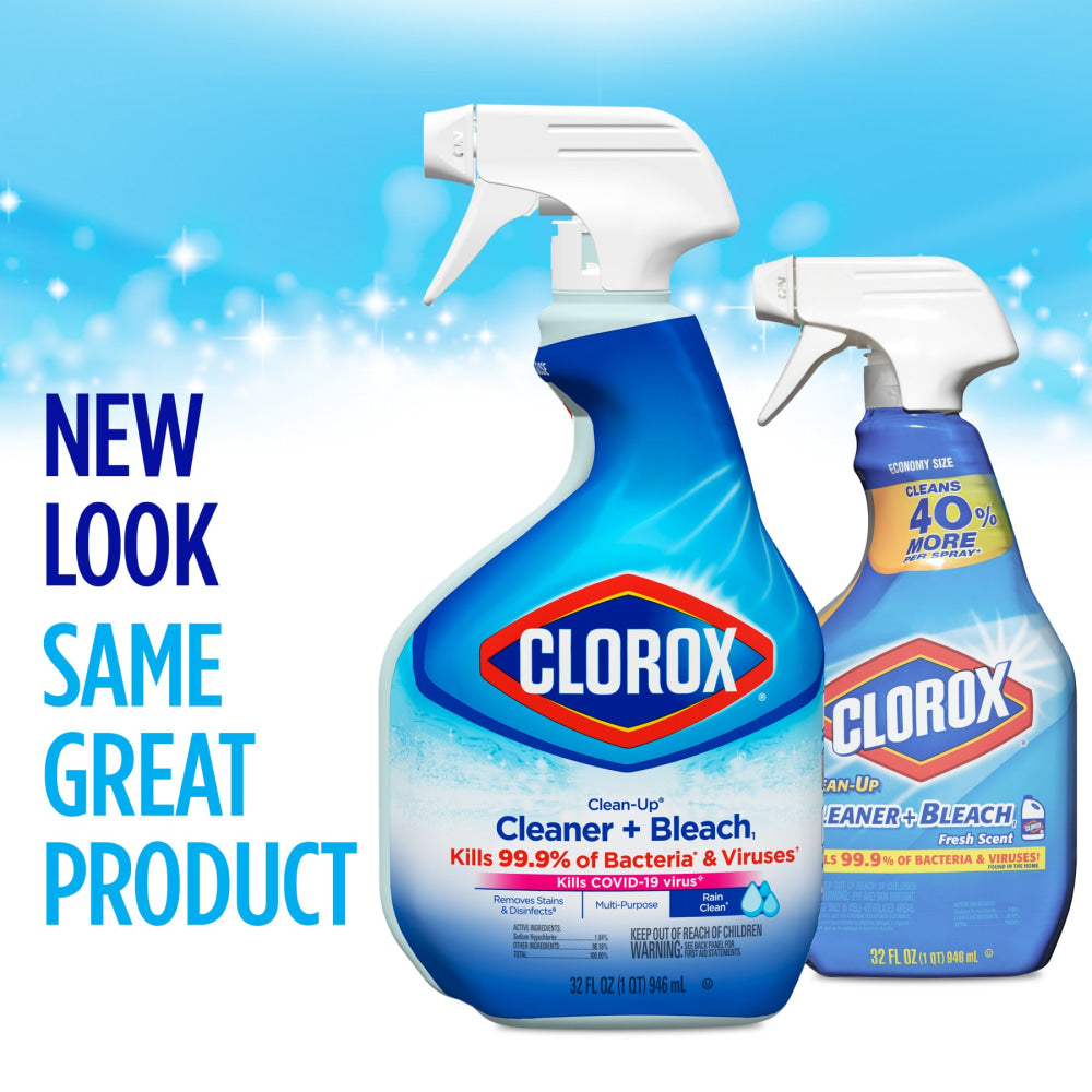 Clorox Clean-Up All Purpose Cleaner with Bleach, Spray Bottle, Rain Clean, 32 Fluid Ounces