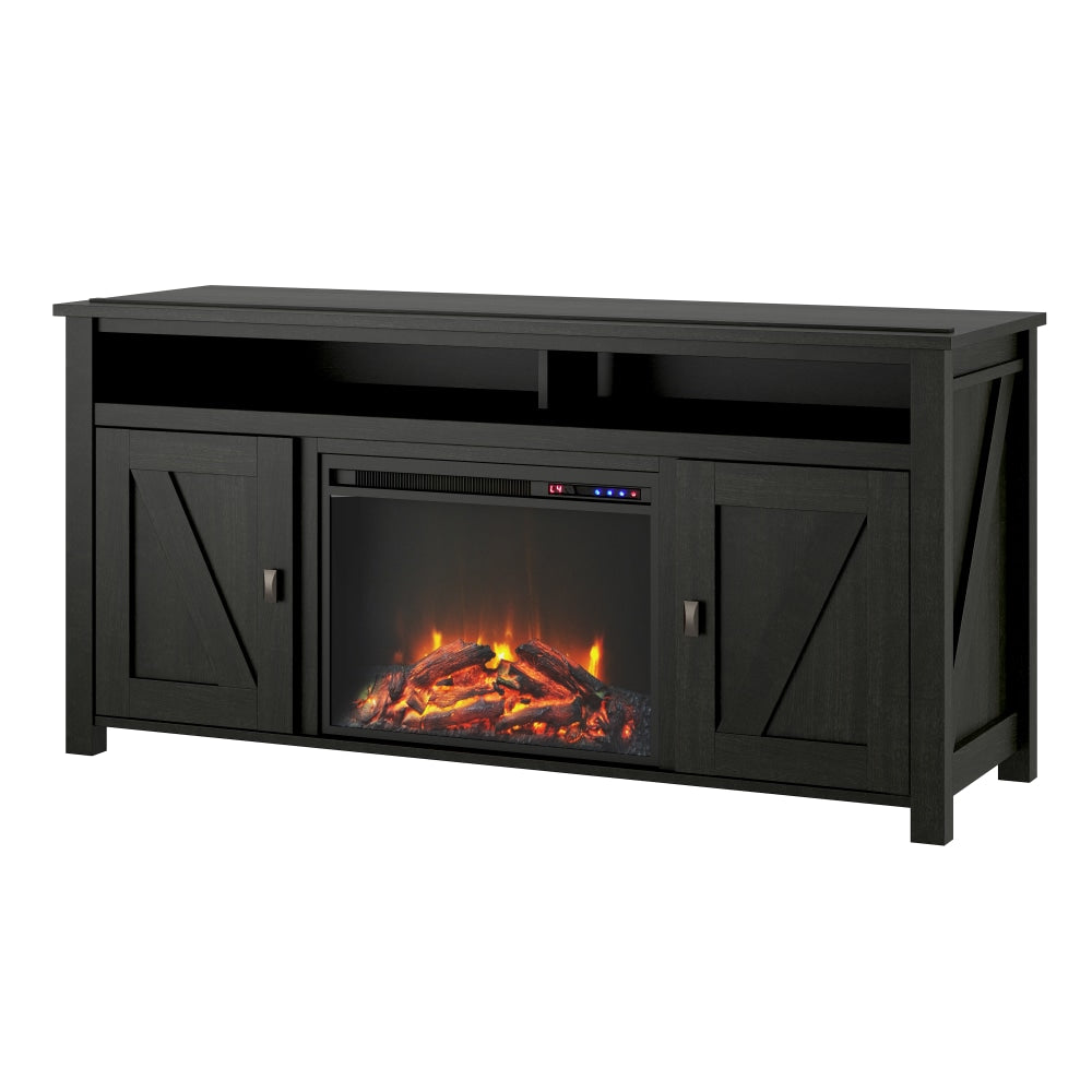 Ameriwood Home Farmington Electric Fireplace TV Console For 60in TVs, Black