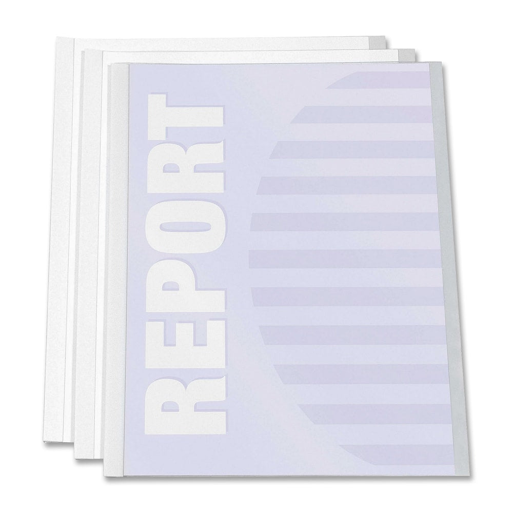 C-Line Report Covers With Binding Bars, 8 1/2in x 11in, Clear, Box Of 50