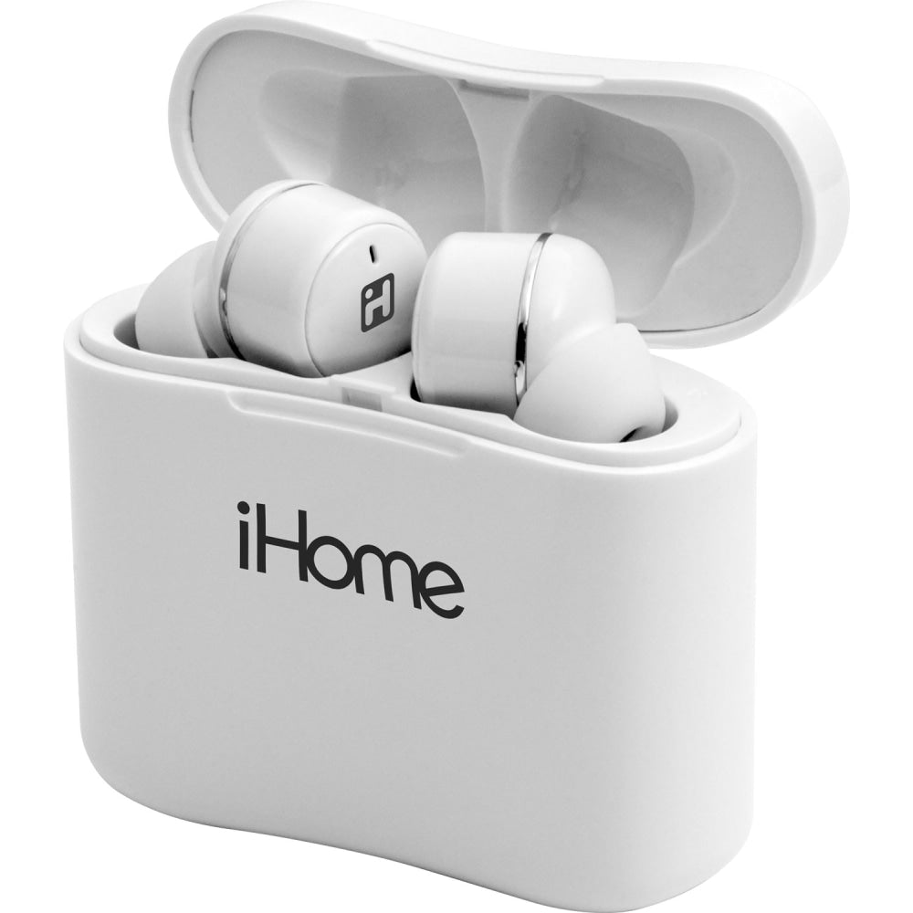 iHome XT-47 Pop-Up Sticks True Wireless Bluetooth In-Ear Earbuds, White