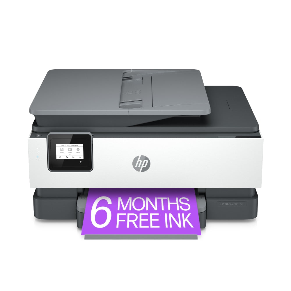 HP OfficeJet 8015e Wireless Color All-in-One Printer with 3 months of ink included (228F5A)