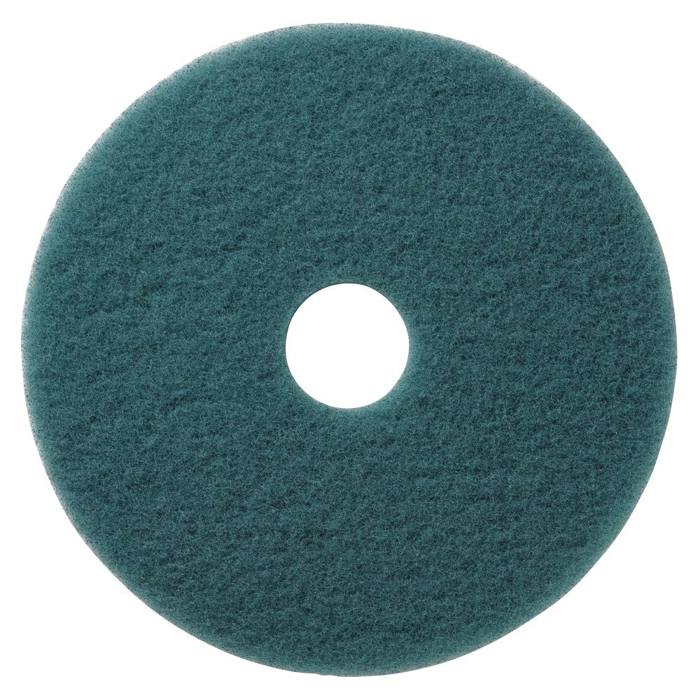 Americo Aqua UHS Burnishing Pads, Compatible With Rotary Machines 3000 RPM, 27in, Aqua, Case Of 5 Pads