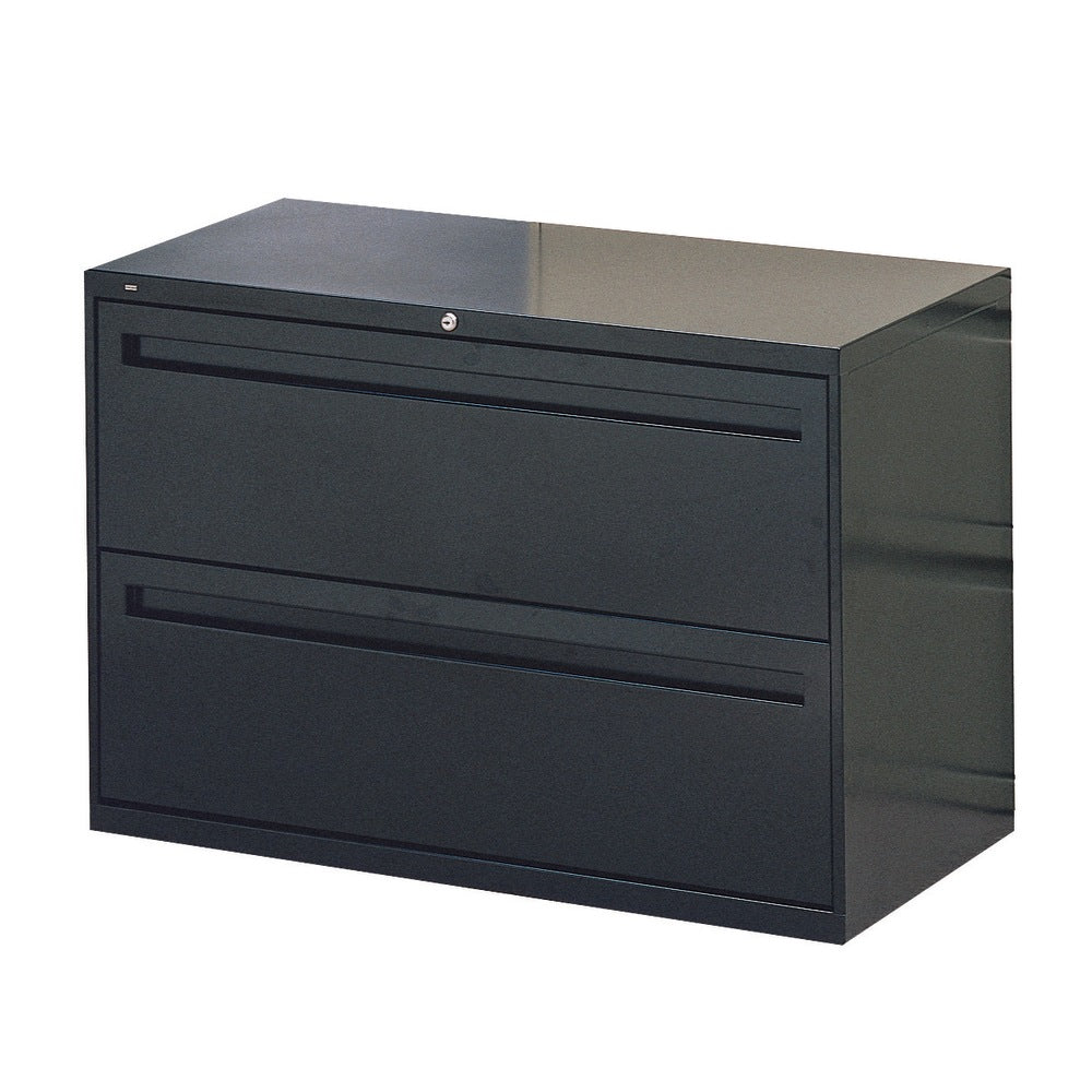 HON Brigade 700 42inW x 19-1/4inD Lateral 2-Drawer File Cabinet, Black