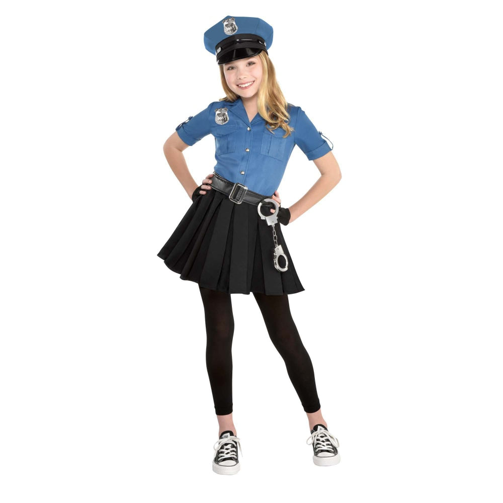 Amscan Cop Cutie 2 Girls Halloween Costume, Extra-Large, Blue