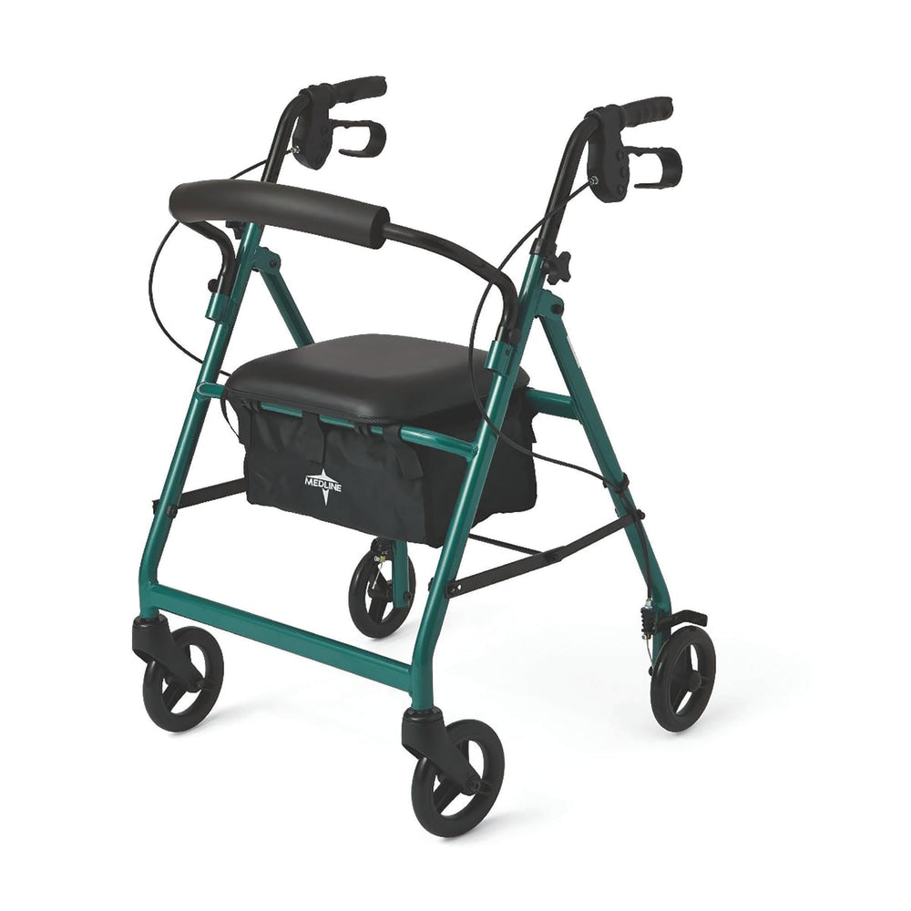 Medline Guardian Basic Rollator, 6in Wheels, Green