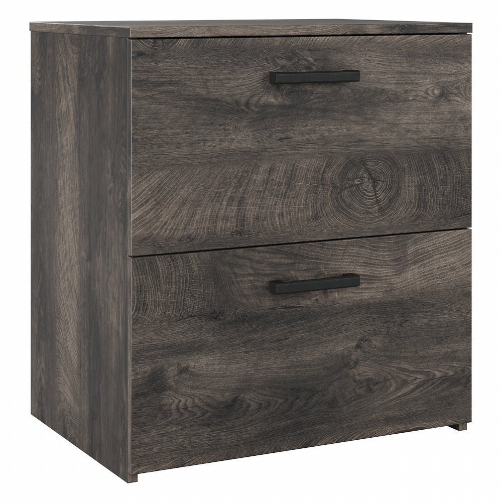 kathy ireland Home by Bush Furniture City Park 27-1/4inW x 19-4/7inD Lateral 2-Drawer File Cabinet, Dark Gray Hickory, Standard Delivery