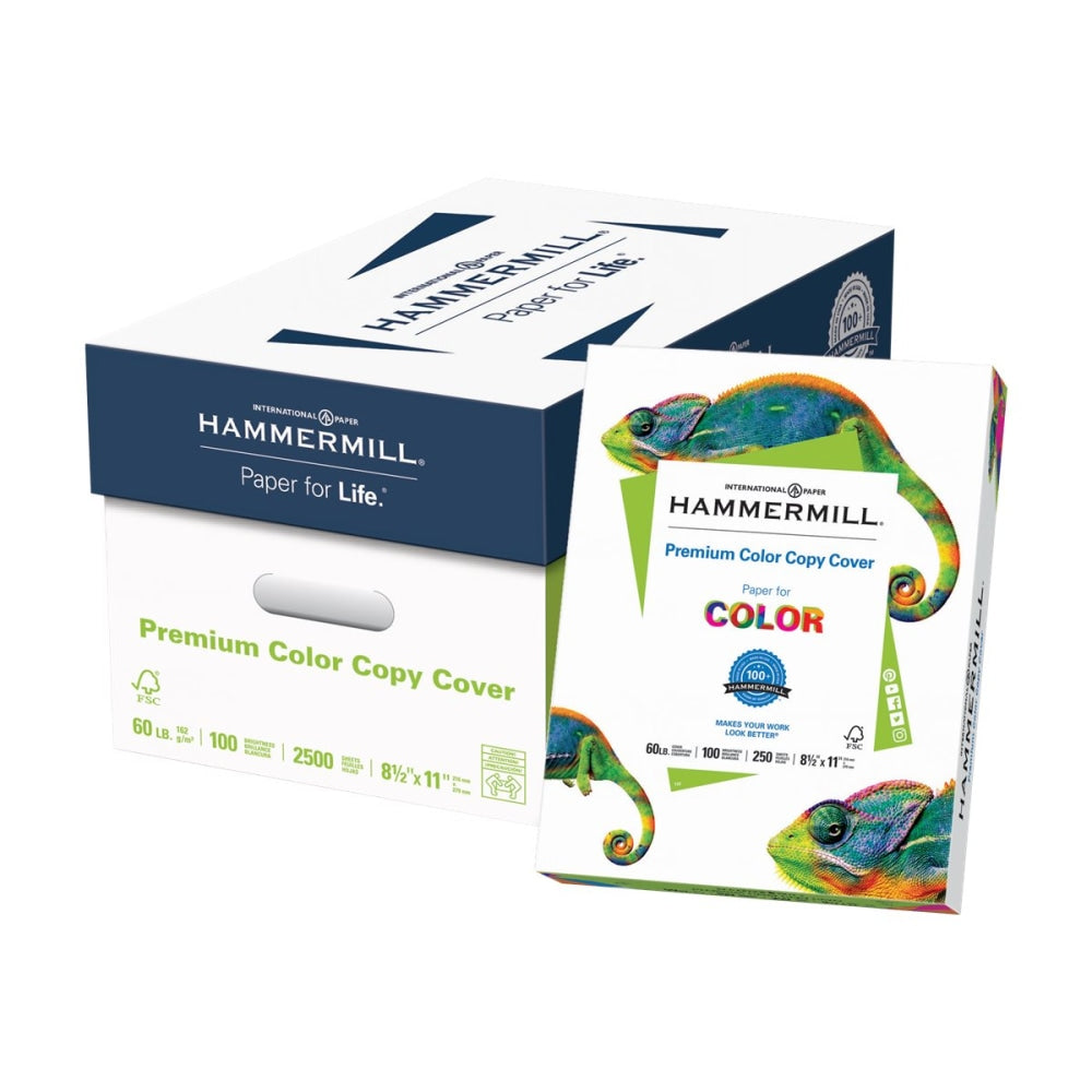 Hammermill Color Card Stock, Photo White, Ledger (11in x 17in), 60 Lb, Pack Of 250