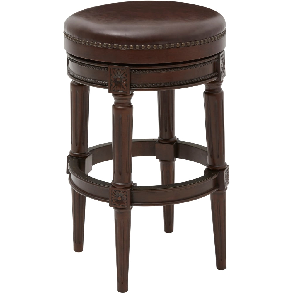 New Ridge Home Goods Chapman Backless Swivel Counter Stool, Walnut