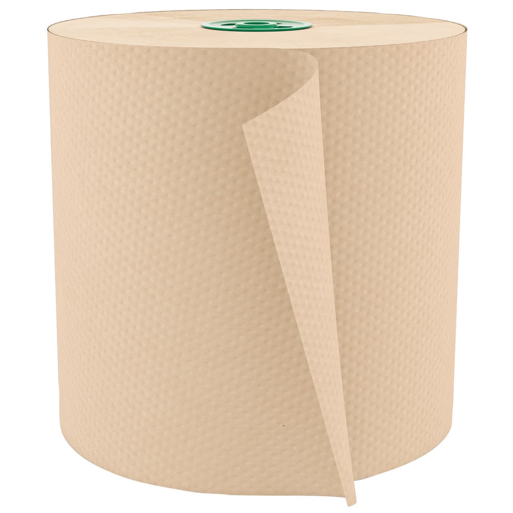 Highmark ECO 1-Ply Paper Towels, 100% Recycled, Natural, 1050ft Per Roll, Pack Of 6 Rolls