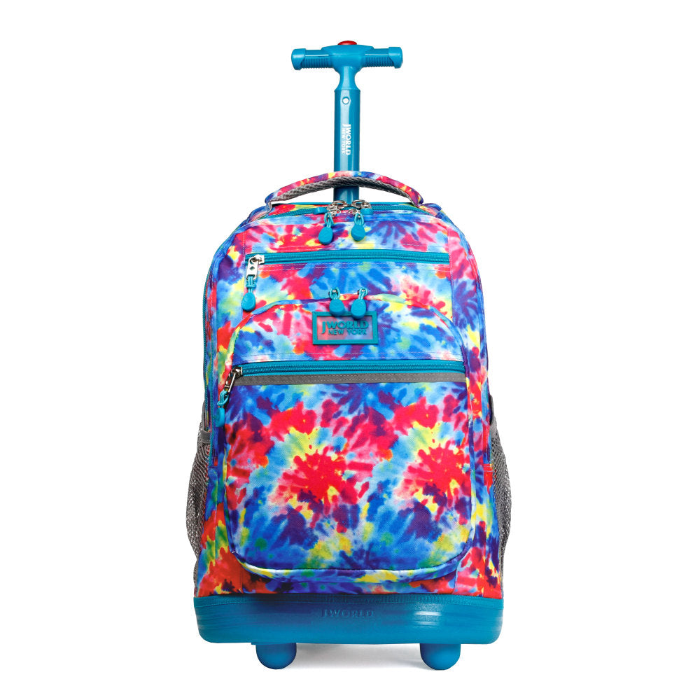 J World Sundance Rolling Backpack With 15.6in Laptop Pocket, Tie Dye