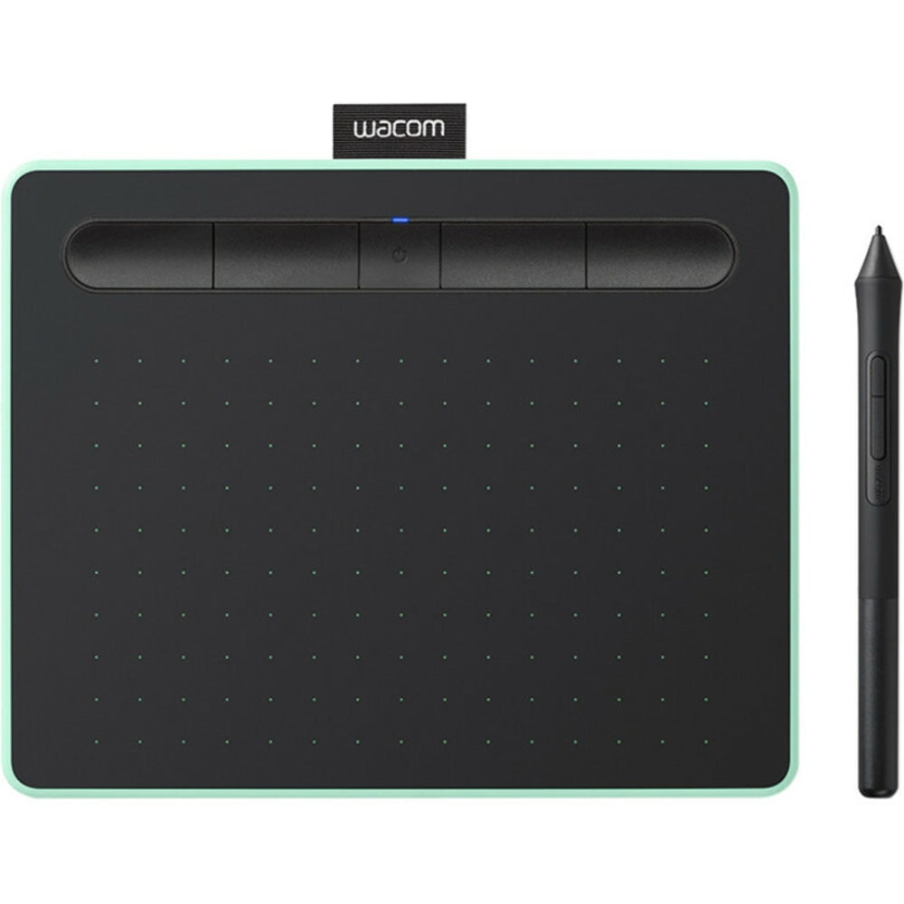 Wacom Intuos Wireless Graphics Drawing Tablet for Mac, PC, Chromebook & Android (medium) with Software Included - Black with Pistachio accent (CTL6100WLE0)