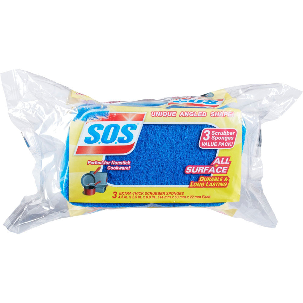 S.O.S. Sponge Scrubbers, Pack of 3