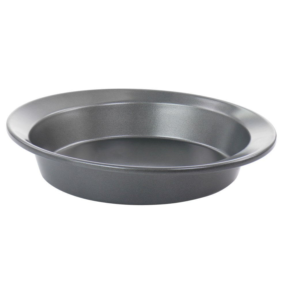 Gibson Baker's Friend Steel Non-Stick Round Bake Pan, 7-1/2in, Dark Gray