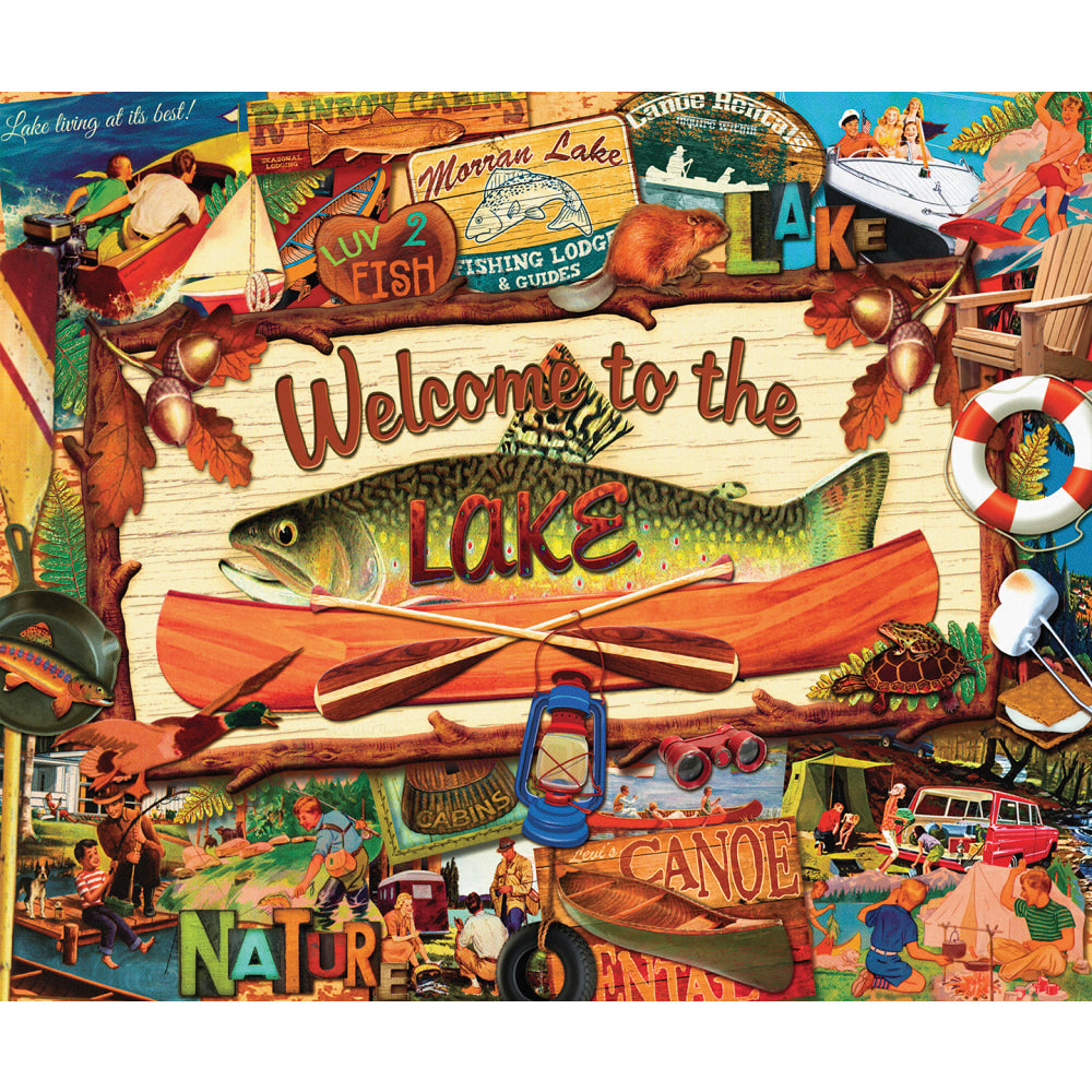 Willow Creek Press 1,000-Piece Puzzle, 26-5/8in x 19-1/4in, Welcome To The Lake