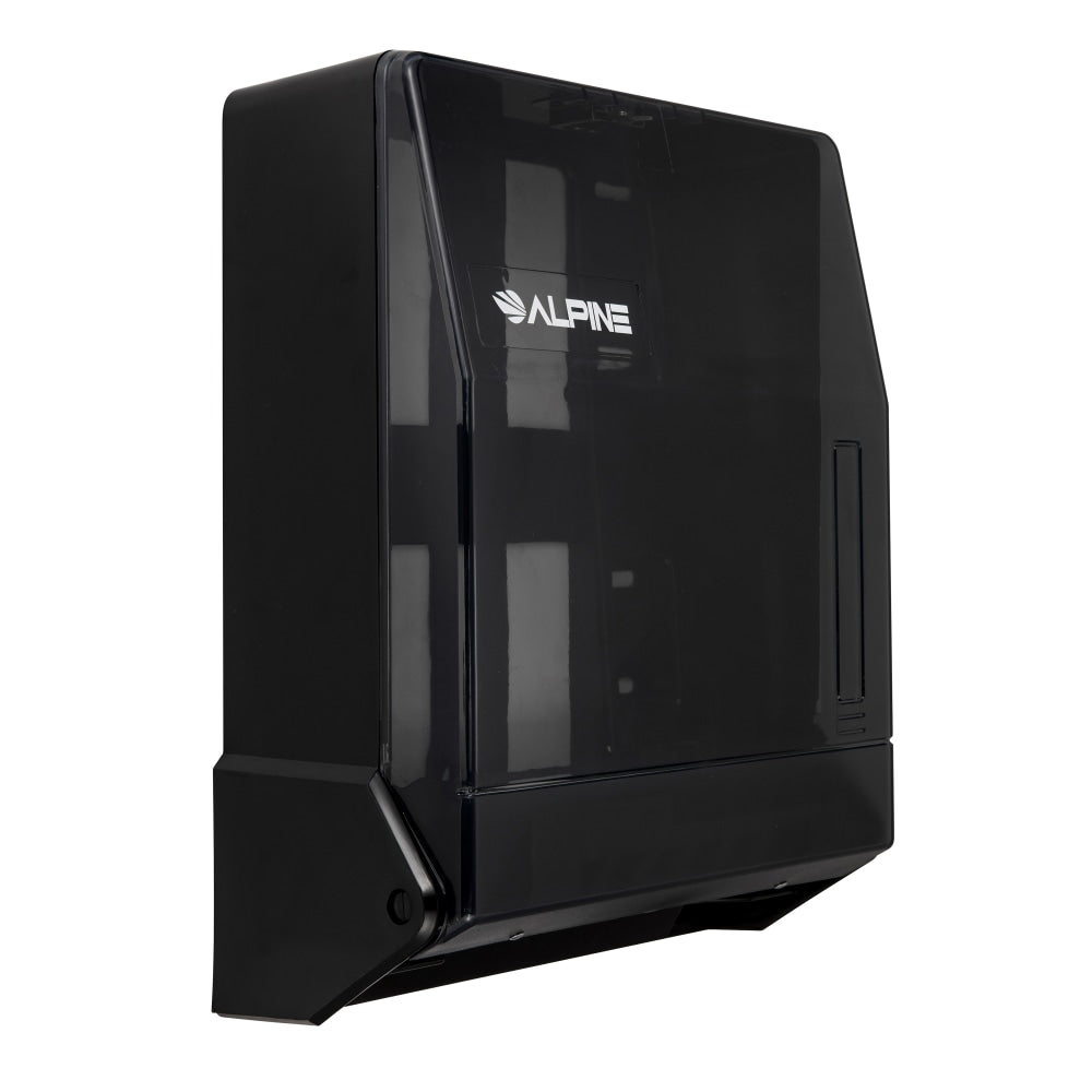 Alpine Economy Tri-Fold/C-Fold Paper Towel Dispenser, 14-3/4inH x 11-1/16inW x 5-1/8inD, Black