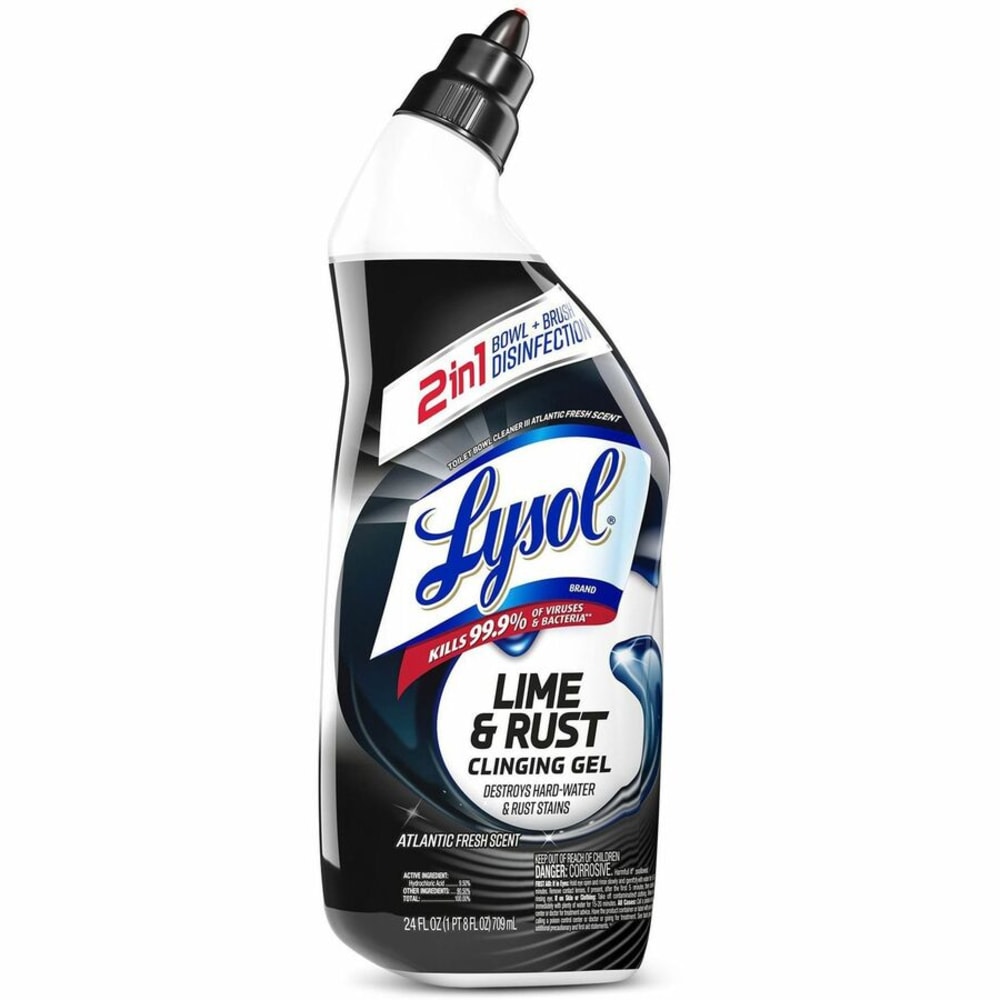 Lysol Lime/Rust Toilet Bowl Cleaner - 24 fl oz (0.8 quart) - Atlantic Fresh Scent - 1 Each - Blue