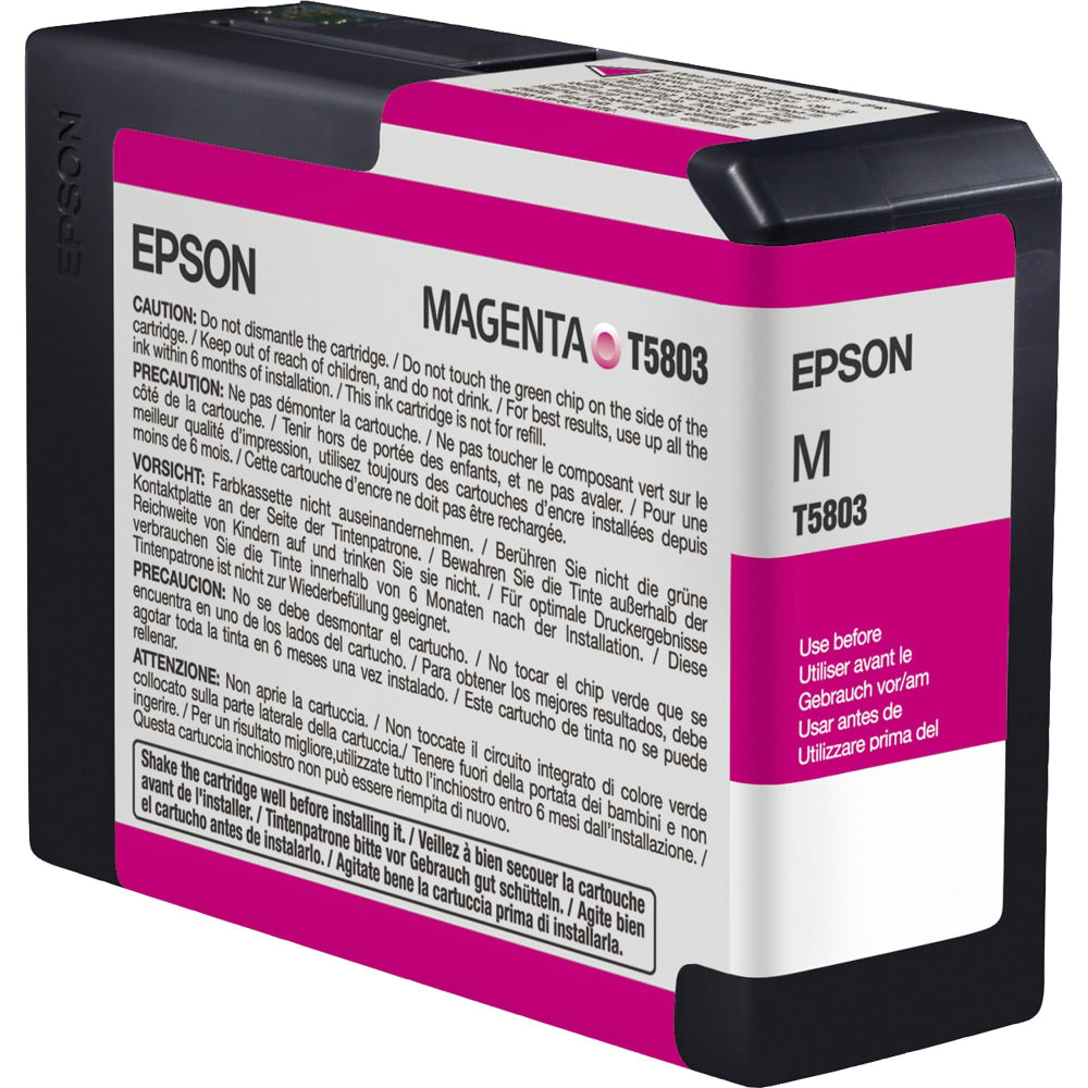 Epson T5803 UltraChrome K3 Magenta Ink Cartridge, T580300