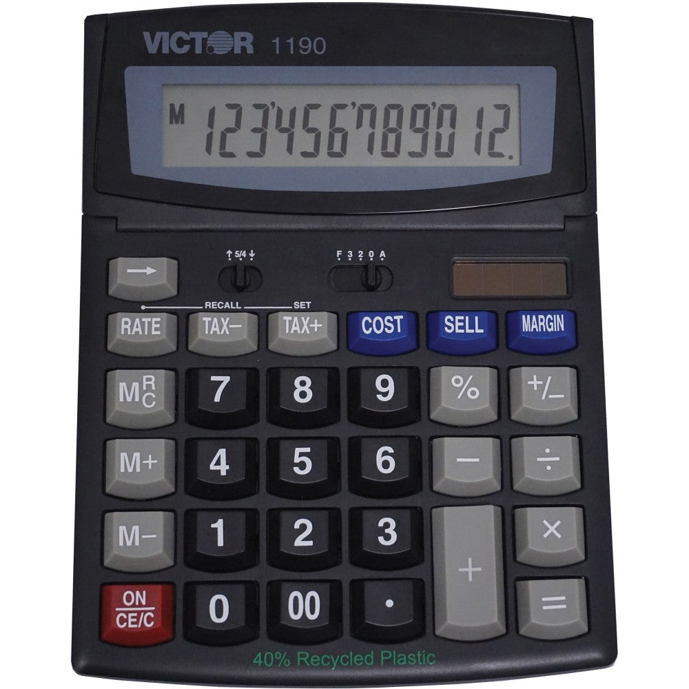 Victor 1190 Desktop Display Calculator, Black