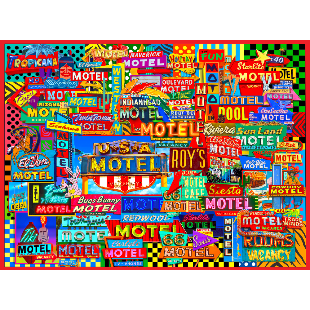 Willow Creek Press 1,000-Piece Puzzle, Motel Road Trip