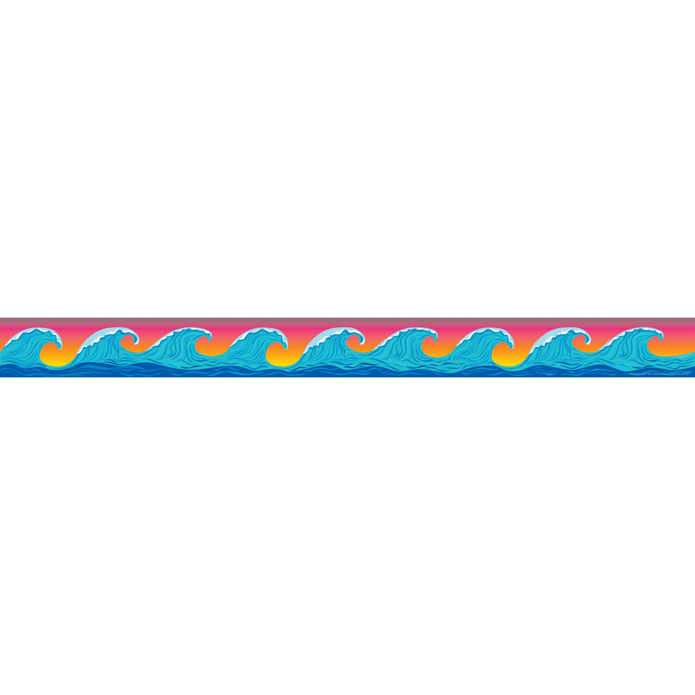 Barker Creek Double-Sided Straight-Edge Border Strips, Kai Ola Tropical Fish, 3in x 35in, Set Of 36 Strips