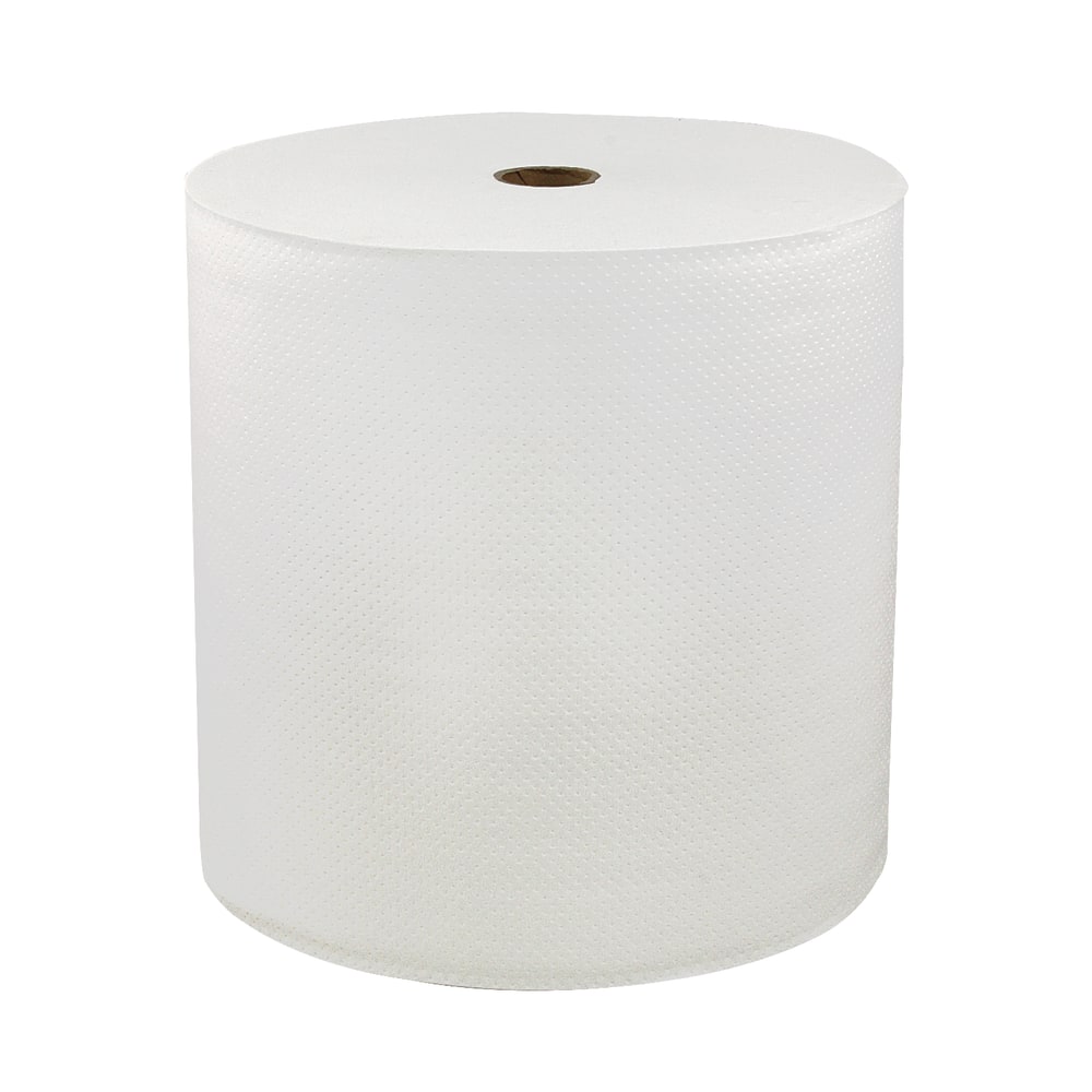 LoCor Hardwound 1-Ply Paper Towels, 850ft Per Roll, Pack Of 6 Rolls