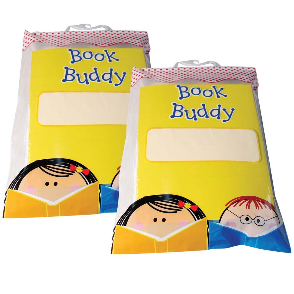 Creative Teaching Press Book Buddy Bags, 11inW x 16inH, Multicolor, 5 Bags Per Pack, Set Of 2 Packs