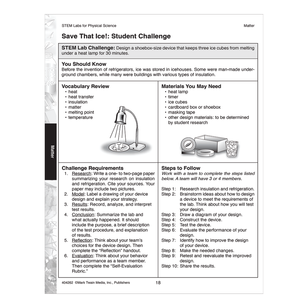 Mark Twain Media STEM Labs For Physical Science, Grades 6-8