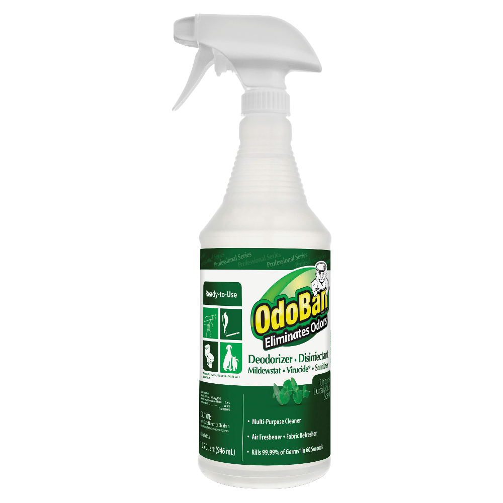 OdoBan Multi-Purpose Deodorizer & Disinfectant Spray, Eucalyptus Scent, 32 Oz Bottle