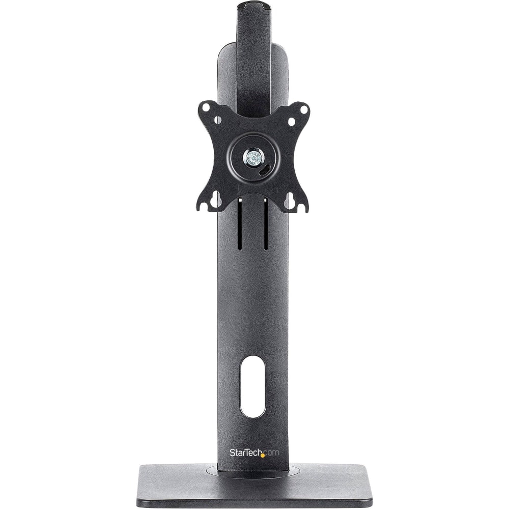 StarTech.com Free Standing Single Monitor Mount, Height Adjustable Ergonomic Monitor Desk Stand, For VESA Mount Displays up to 32in (15lb)