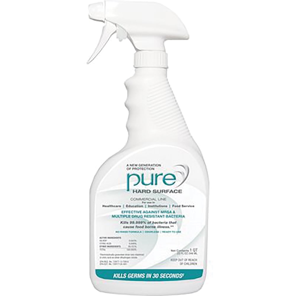 SKILCRAFT PURE Hard Surface Disinfectant - Ready-To-Use Spray - 32 fl oz (1 quart) - Spray Bottle - 6 / Carton - Clear