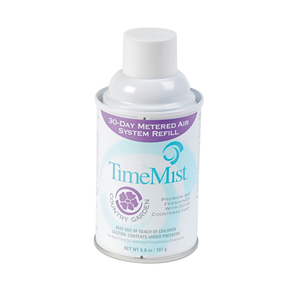 TimeMist Premium Metered Air Freshener Refill, 6.6 Oz, Country Garden, Carton of 12 Units