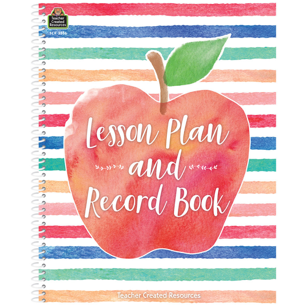 Teacher Created Resources 40-Week Watercolor Lesson Plan/Record Book, 8-1/2in x 11in, Multicolor