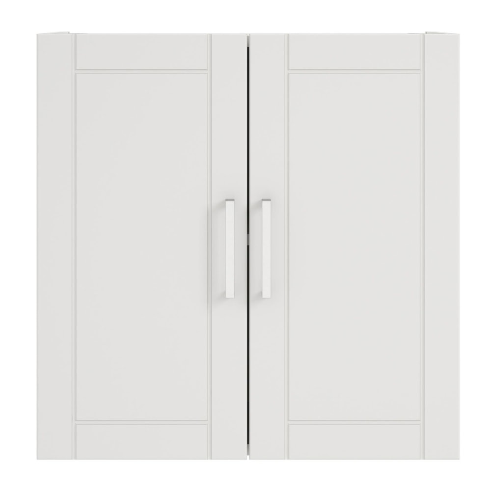 Ameriwood Home Callahan 24in Wall Cabinet, 2 Shelves, White