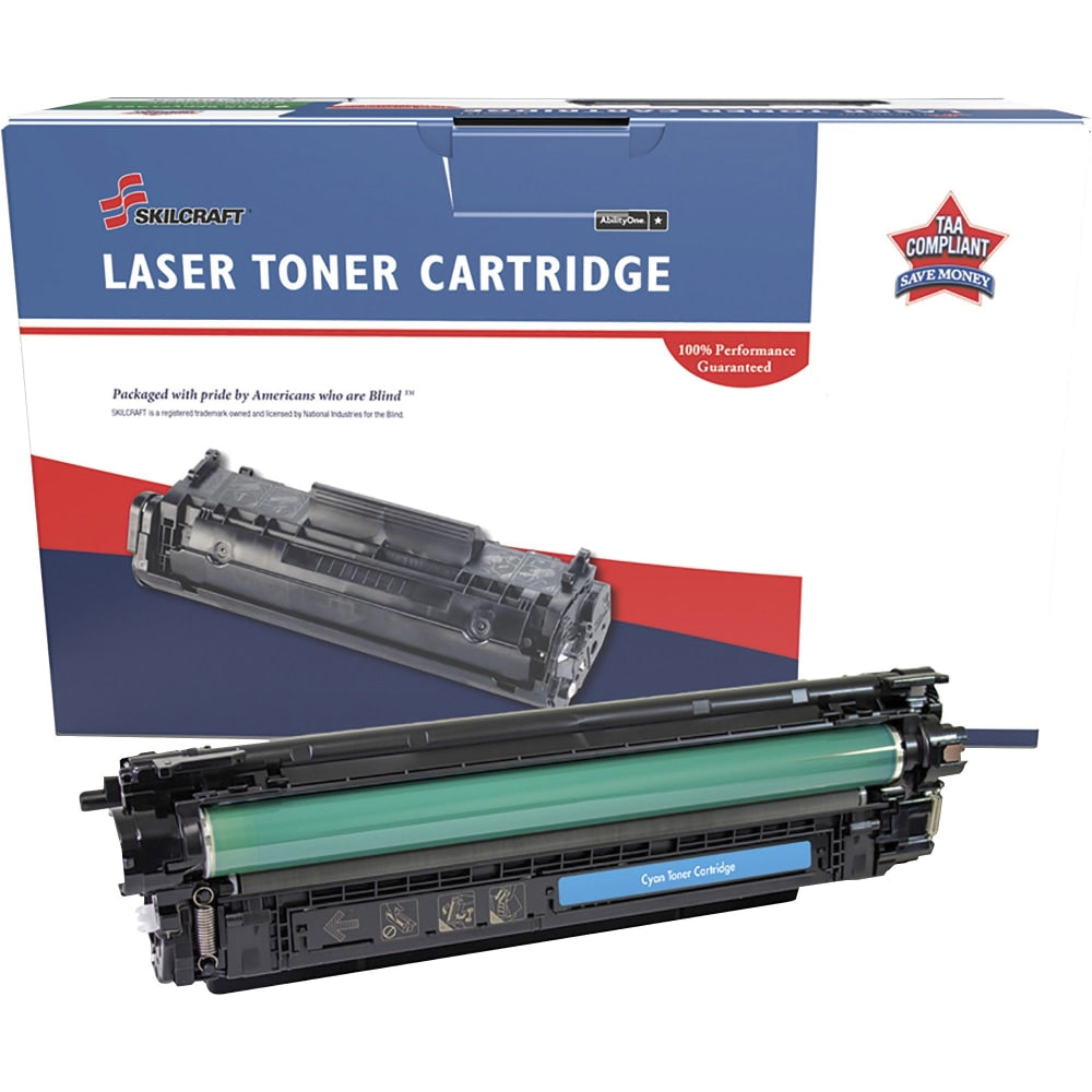 SKILCRAFT Remanufactured Laser Toner Cartridge - Alternative for HP 655A - Cyan - 1 Each - 10500 Pages