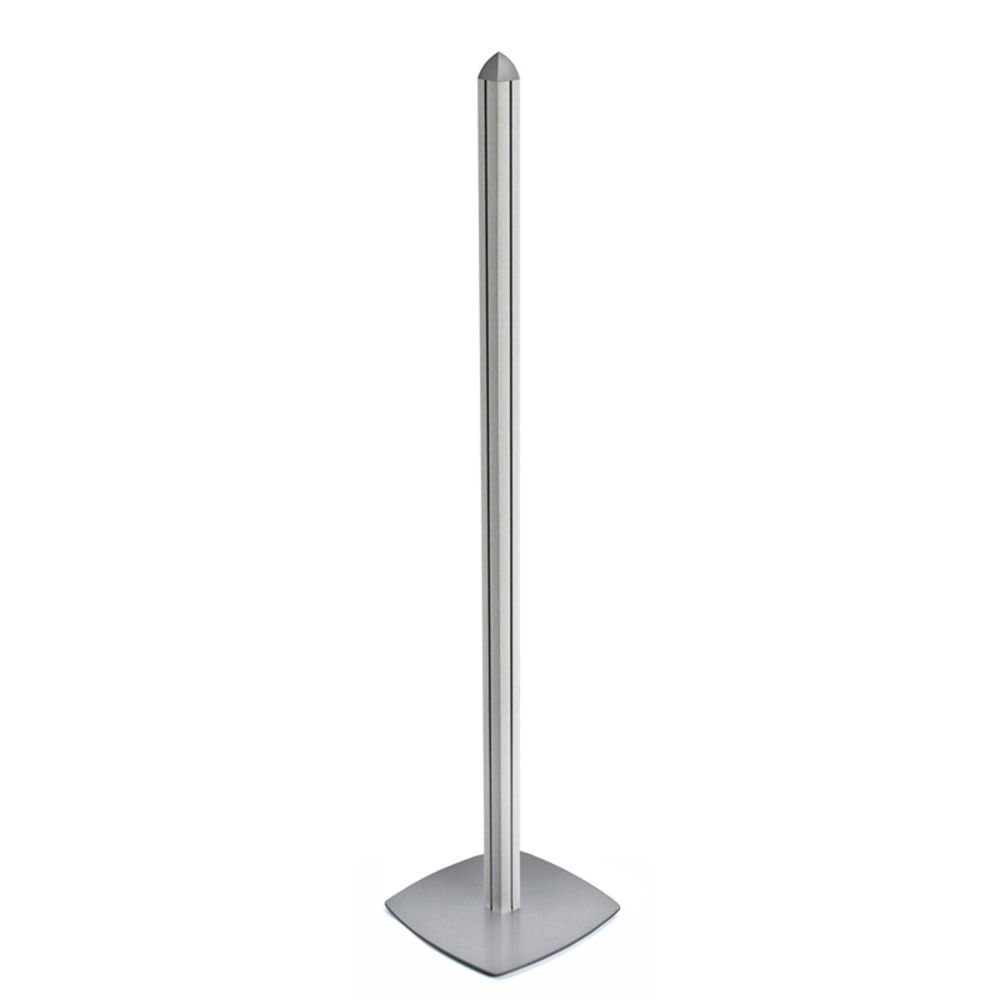 Azar Displays Sky Tower 4-Channel Metal Pole And Base, 75-5/8in x 18in, Silver